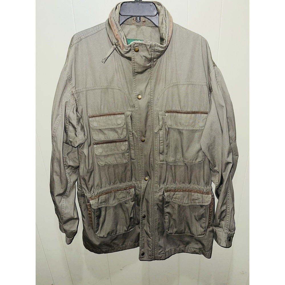 Cabelas Outdoor Hunting Shooting Multi Pocket Full Zip Jacket Men’s Sz XLT